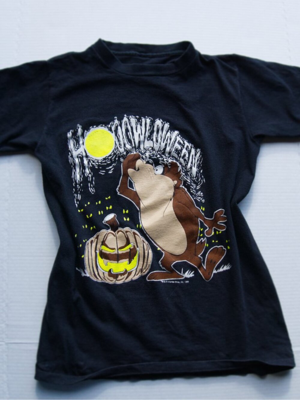 Vintage 1990s Looney Tunes Taz Devil Howloween Halloween Single Stitch T-Shirt